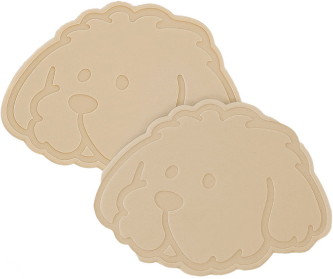 가쯔 댕댕이 실리콘 인덕션 보호매트, 샌드, 2개