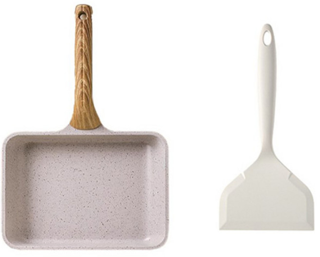 휘케이 인덕션 가로 계란프라이팬 + 주걱, 35cm, 1세트