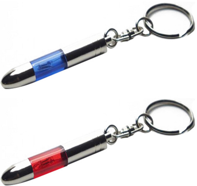 아리코 정전기 방지 스틱 키홀더 2종 세트, 블루, 레드, 1세트