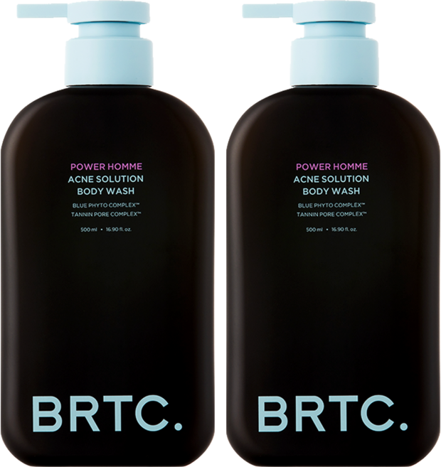 비알티씨 파워 옴므 아크네 솔루션 바디 워시, 500ml, 2개