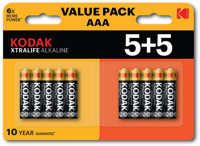 코닥 XTRALIFE 알카라인 AAA건전지, 10개입, 1개
