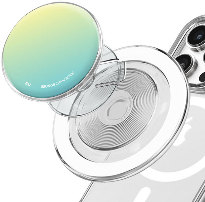 쏭스 맥세이프 자력 탈부착 컬러 체인지 스마트톡, G12 옐로우민트, 1개