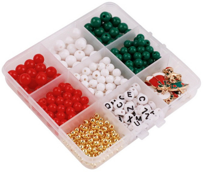 마다꾸미 비즈공예 팔찌 귀걸이 목걸이 만들기 키트 세트, 04 이니셜, 1세트