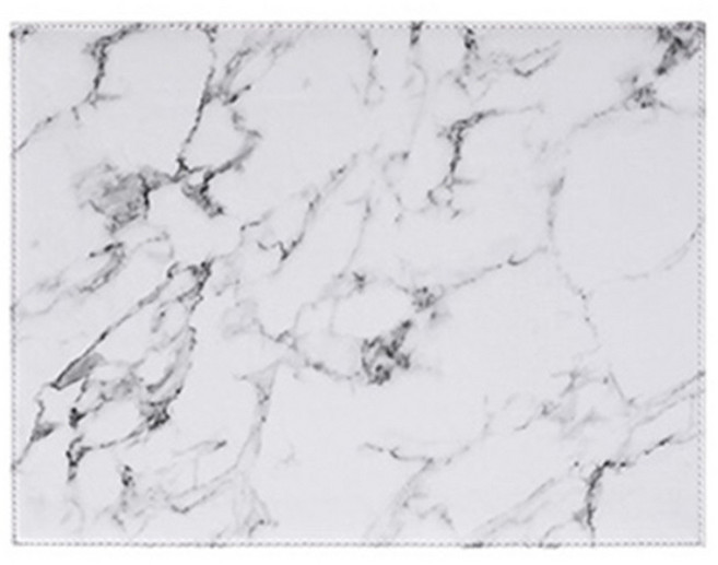 대리석패턴 식탁 매트, 화이트, 1개, 43 x 30 cm