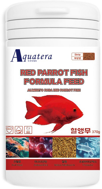 아쿠아테라 프리미엄 혈앵무사료 부상성, 1개, 370g