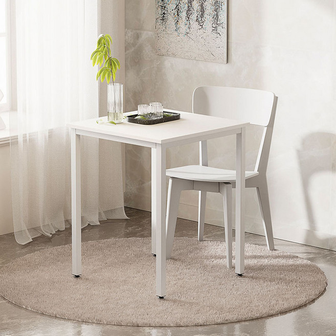 가구느낌 모던테이블 500 x 500 x 730 mm, 화이트