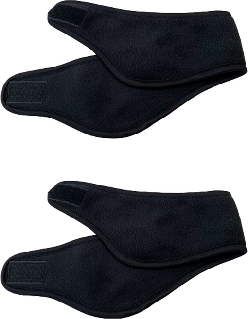 해피제이 간편 착용 스포츠 귀마개 헤어 밴드, 2개, 블랙