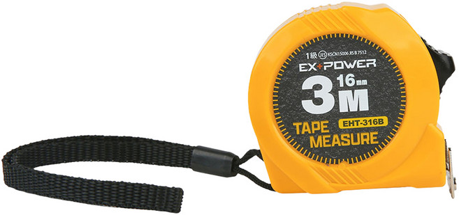 이엑스파워 자동 줄자 EHT-316B 3m x 16mm, 1개