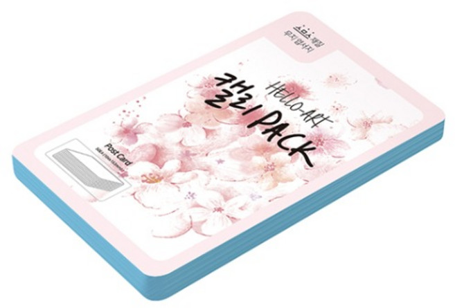 종이문화 헬로우 아트 캘리팩 두꺼운 스므스 엽서 200g 17 딥블루, 104 x 153 mm, 50개