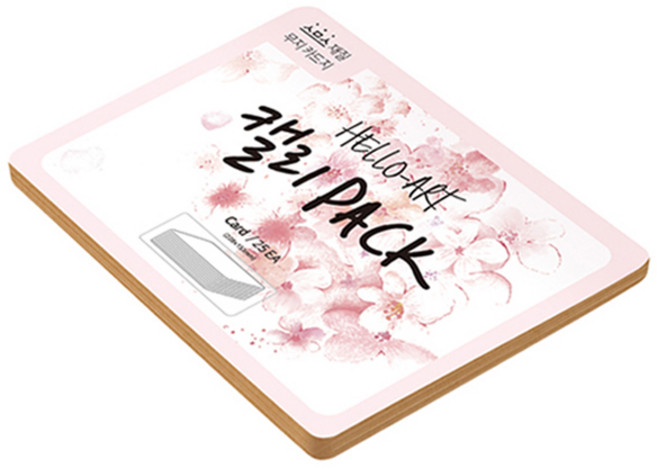 종이문화 헬로우 아트 캘리팩 두꺼운 스므스 카드 200g 33 크라프트플레인, 208 x 153 mm, 25개