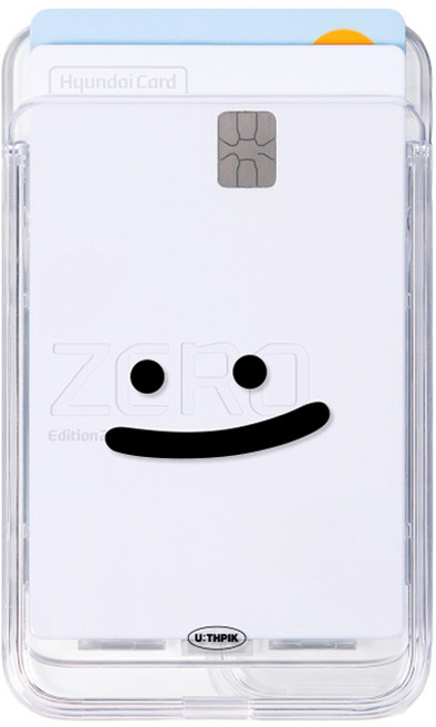 유스픽 디자인 맥세이프 슬라이드 카드포켓, 176 컬러풀스마일 블랙, 1개