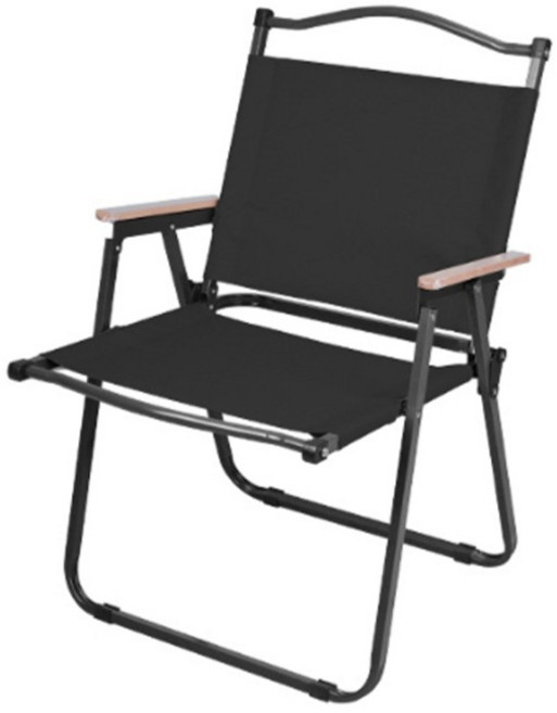 하이퍼플래닛 아웃도어 접이식 감성 캠핑 의자, 블랙 + 블랙프레임, 1개