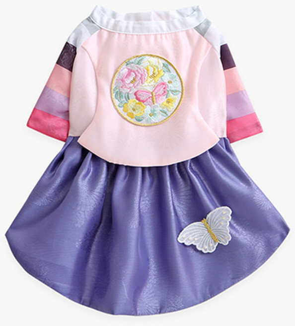 이츠독 강아지 도담 공주 한복, 혼합색상, 1개