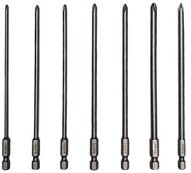 스탠맨 6각 생크 십자드라이버 비트 7종 세트 150mm, 1개