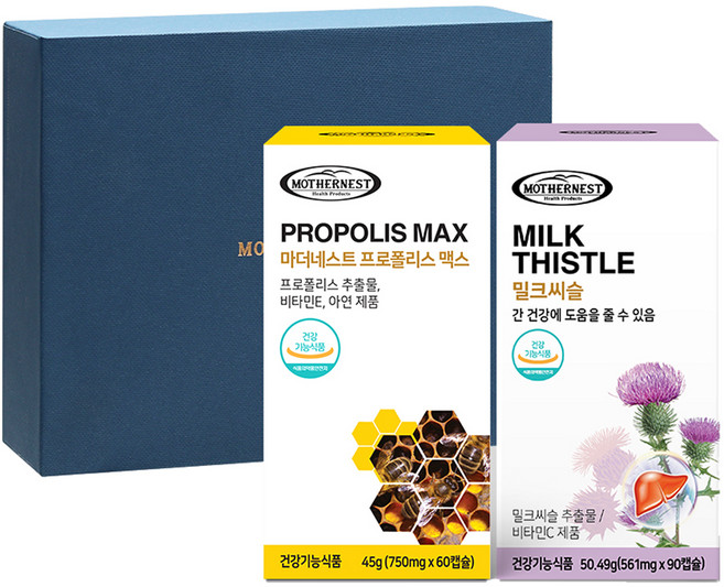 6위 - 마더네스트 프로폴리스 맥스 60p + 밀크씨슬 90p 선물세트, 1세트, 단품