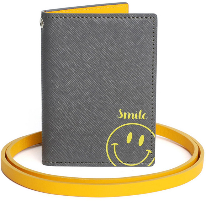 블랑플뢰르 소가죽 목걸이 카드지갑