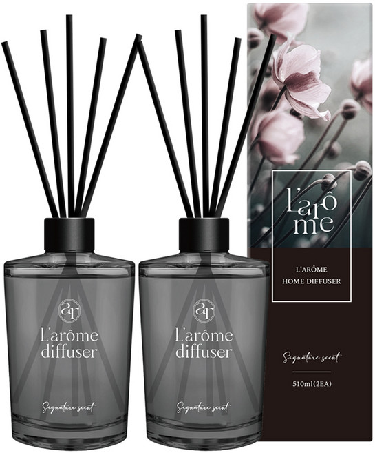 더허브샵 라홈 디퓨저, 호텔우드, 510ml, 2개