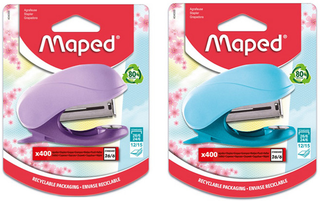 마패드 파스텔 미니 스테플러 + 심 400p 세트, 랜덤발송, 2세트