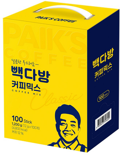 빽다방 커피믹스 스틱커피, 12g, 100개입, 1개
