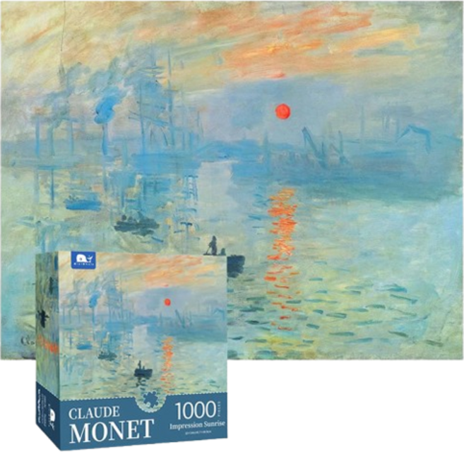레디엘로 명화 퍼즐, 1000피스, 모네 인상 해돋이, 1개
