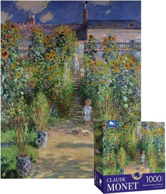 Redielo 名畫拼圖, 莫內 藝術家的維特尼花園, 1000片, 1盒