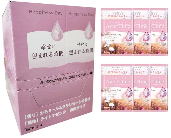 바스크린 아유르타임 해피니스데이 입욕파우더 PACKET 6p, 240g, 1개 - 쿠팡