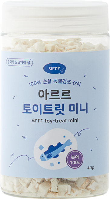 동원아르르 반려동물 토이트릿 미니 동결건조간식, 북어, 40g, 1개