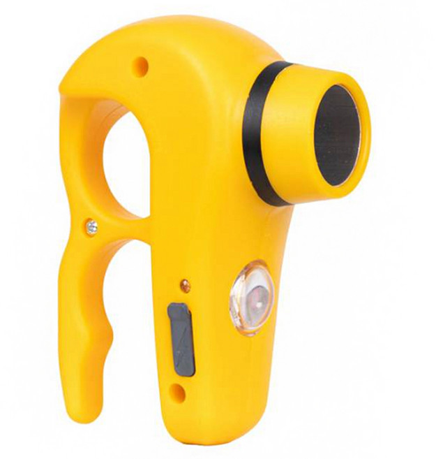 아이워너 핑거그립 충전식 전자 호루라기, 옐로우, 1개
