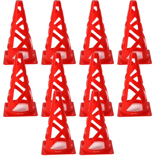 마켓플랜 필드 드리블 훈련 칼라콘, 레드, 10개