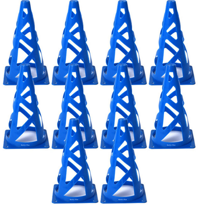 마켓플랜 필드 드리블 훈련 칼라콘, 블루, 10개