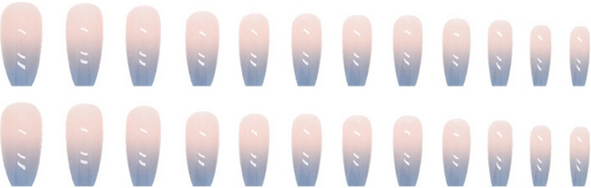 비투윈 나약성 예쁜 네일팁, 1개, R808 그라데이션그레이블루