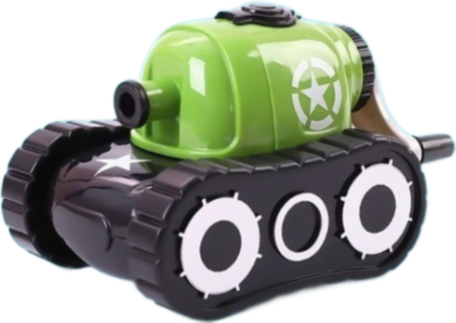 일상속반짝 탱크 연필깎이, 그린, 1개