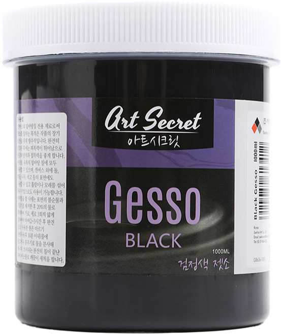 아트시크릿 블랙젯소 아크릴물감 보조제, 1개, 1000ml