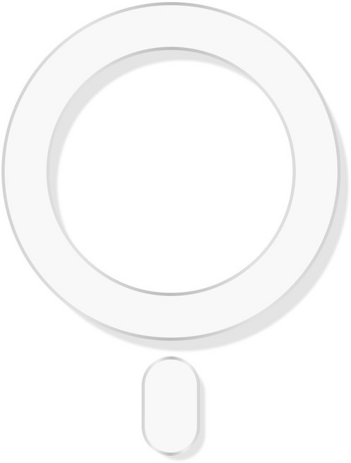 클로버나인 전기종 강력 맥세이프 호환 링 플레이트 네오디뮴 자석 스티커, 화이트, 1개