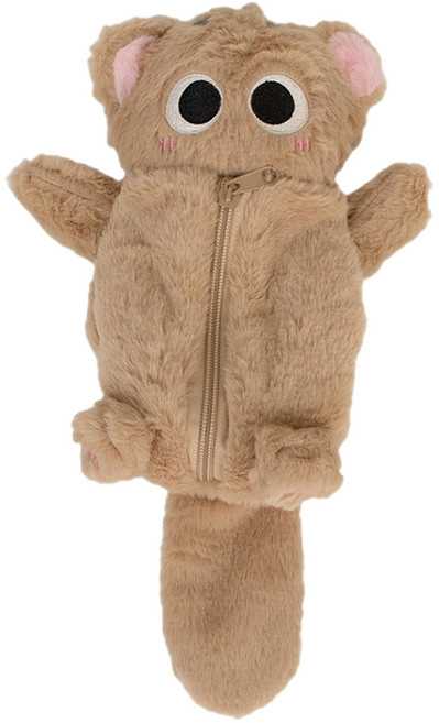 아트조이 눈땡글 고양이 필통 파우치, 1개, 브라운