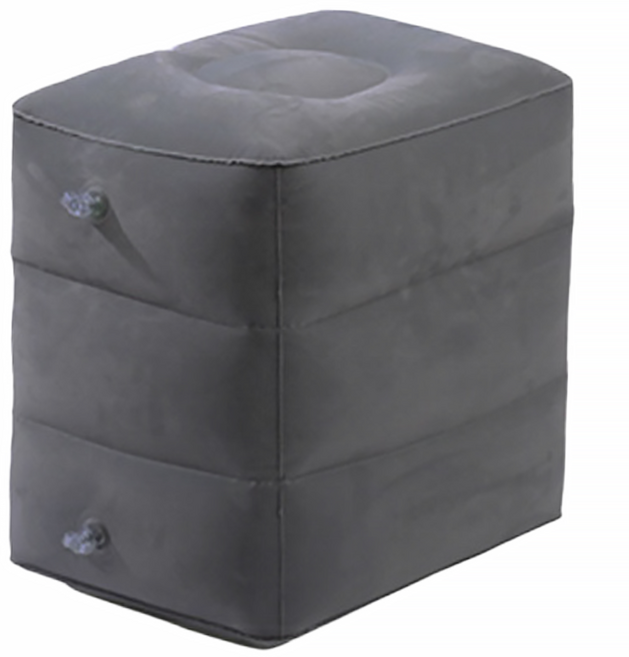 인아트 다용도 여행용 에어 발 쿠션 3단, 다크그레이