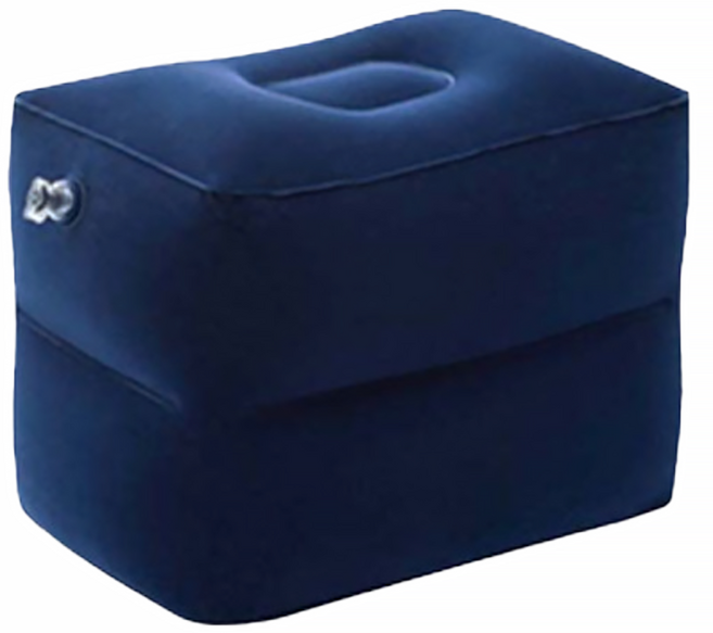 인아트 다용도 여행용 에어 발 쿠션 2단, 네이비블루