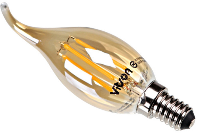 비츠온 LED 에디슨 램프 촛대구 플레임 4W E14, 전구색, 1개