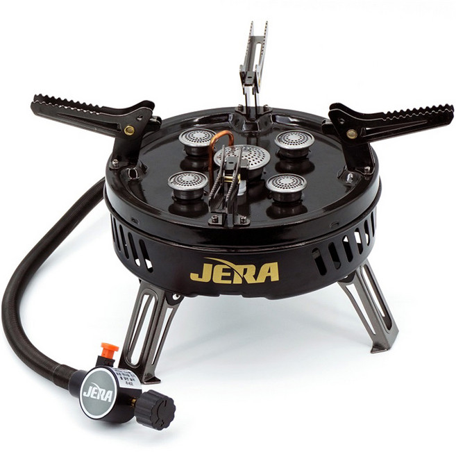 제라 메인스토브 5구 고화력 캠핑버너 JB-105, 블랙, 1개