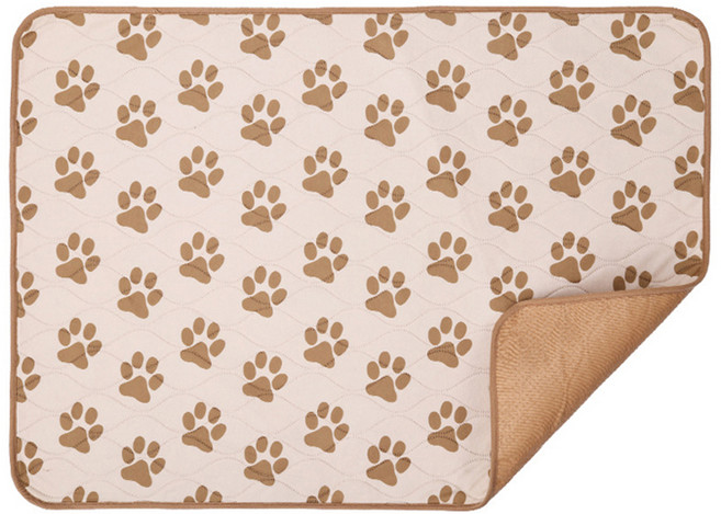 파스텔펫 반려동물 발바닥 패턴 방수매트, 베이지, 1개