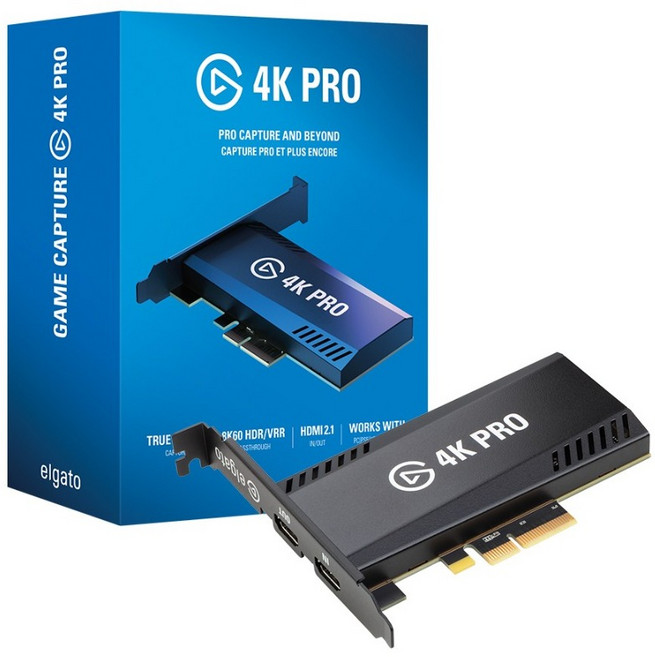 엘가토 4K PRO 초고화질 8K60 HDR10 게임 캡쳐보드 Elgato 4K Pro
