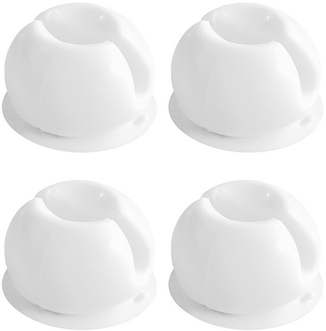 모나코올리브 마시멜 거울흡착 초간편 칫솔걸이, 화이트, 4개