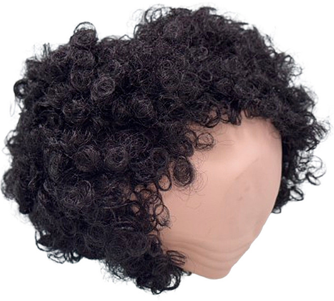 파티공구 마빡이 대머리 가발 파마, 블랙, 1개