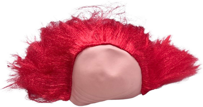 파티공구 마빡이 대머리 가발 일반, 레드, 1개