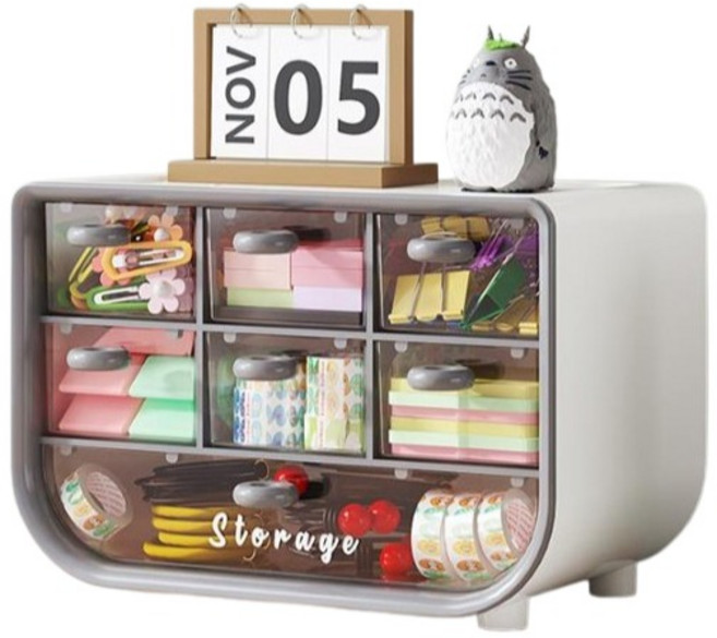 레드캐비넷 미니핀 스토리지 다용도 악세사리 보관함, 1개, 그레이