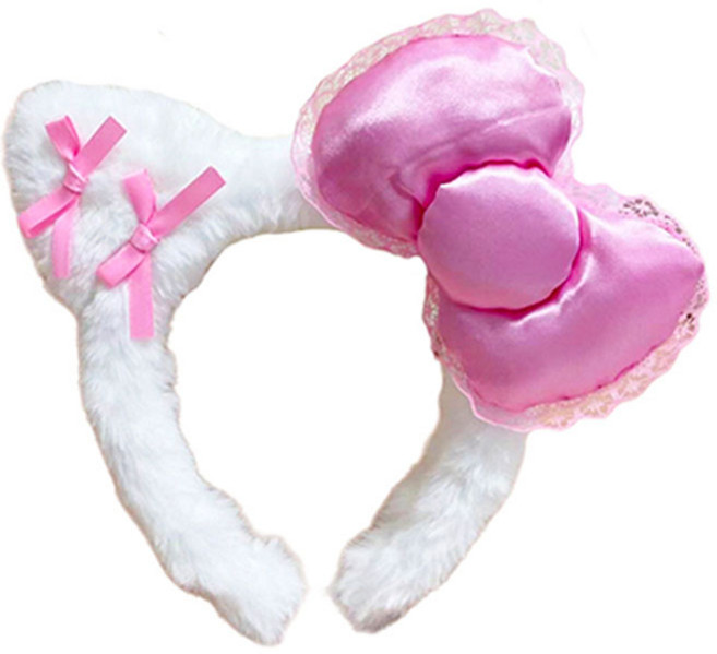 미미파티 고양이 파티 코스프레 머리띠, 도톰캣 화이트, 1개