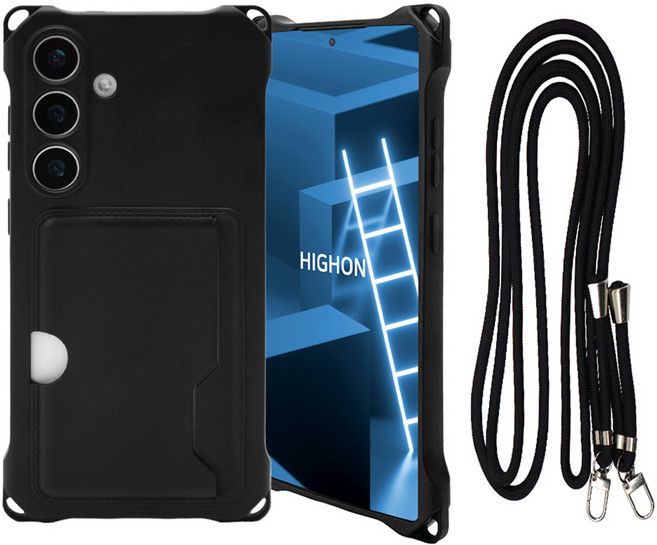 하이온 컬러 범퍼 카드수납 넥클리스 휴대폰 케이스