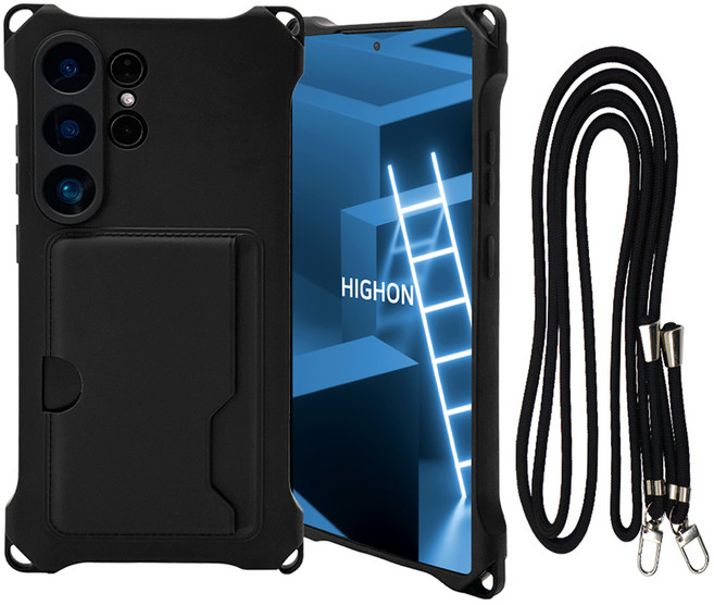 하이온 컬러 범퍼 카드수납 넥클리스 휴대폰 케이스