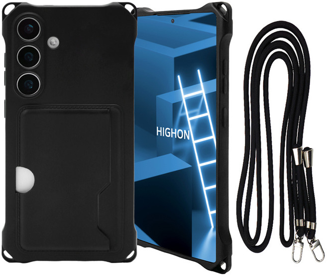 하이온 컬러 범퍼 카드수납 넥클리스 휴대폰 케이스