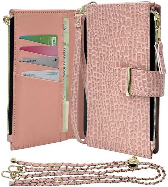 하이온 가더 크로커 다이어리 지갑 휴대폰 케이스